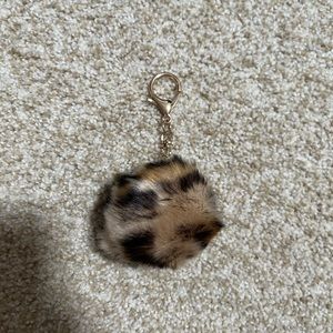 Leopard PomPom Keychain